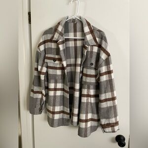 Amazon Shacket Brown/Grey